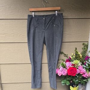 Cambio Cropped Low Rise Gray Moto Equestrian Pants Size 40 US 10